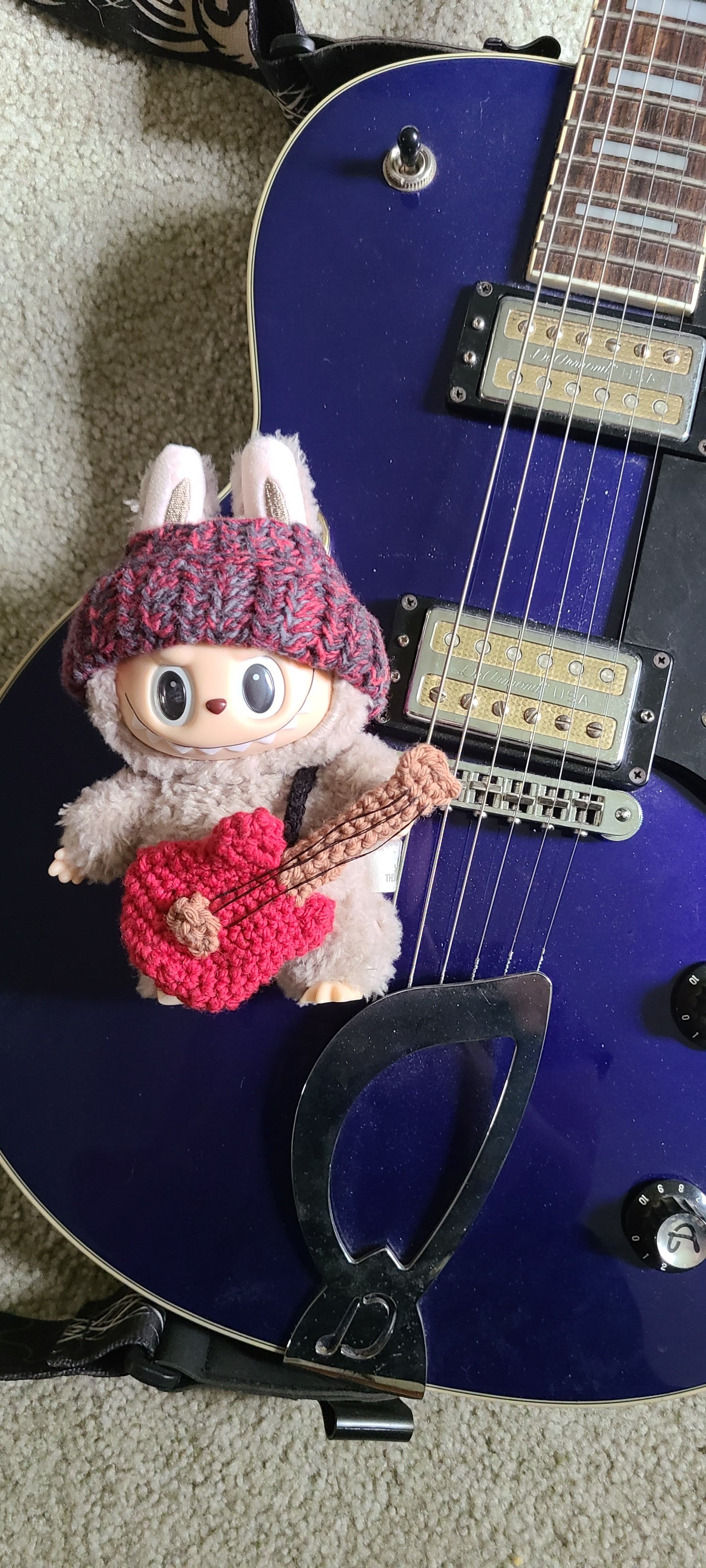 Crocheted hat.